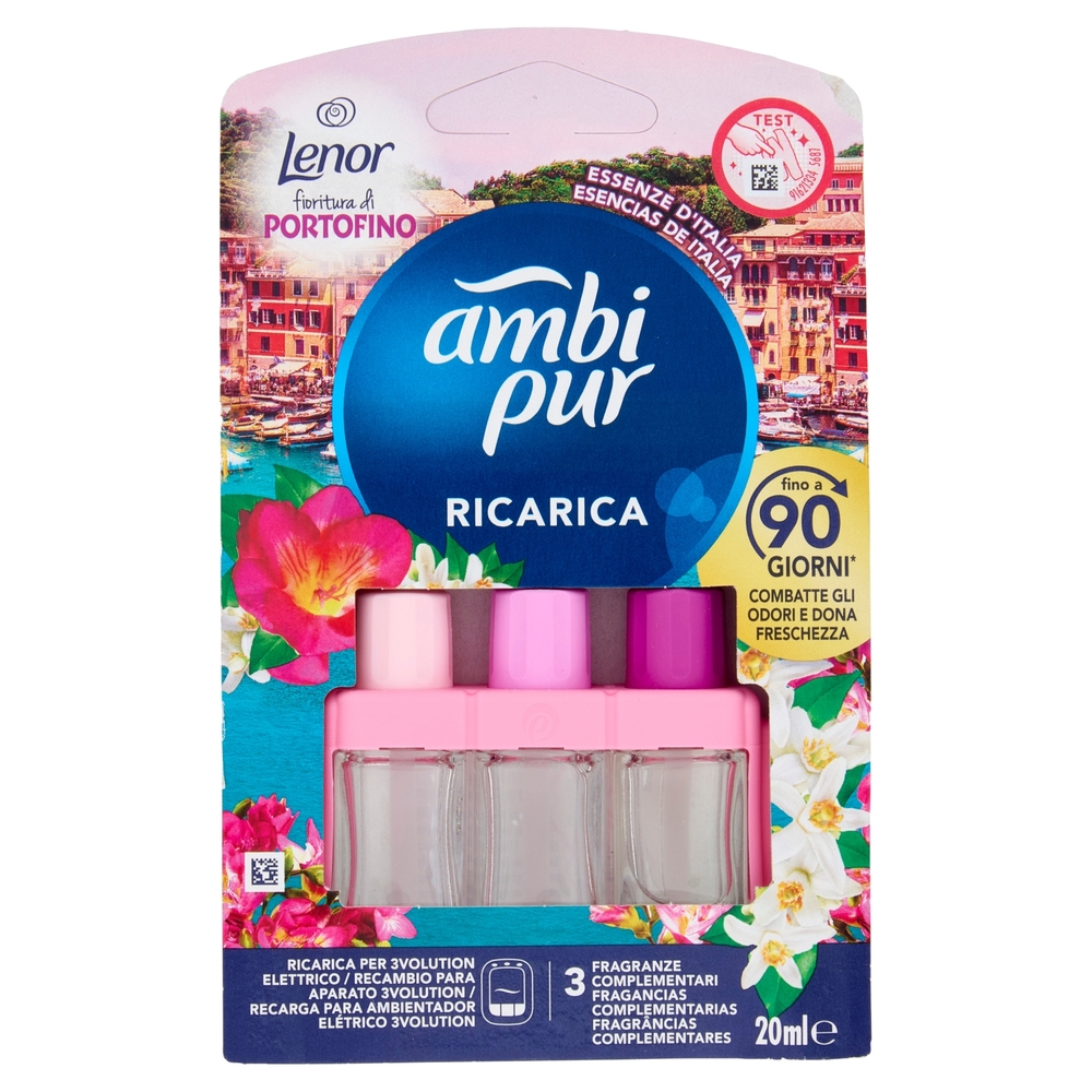 Ambi Pur Profumatore per Ambienti Elettrico Ricarica 3Volution, Fioritura di Portofino 20 ml